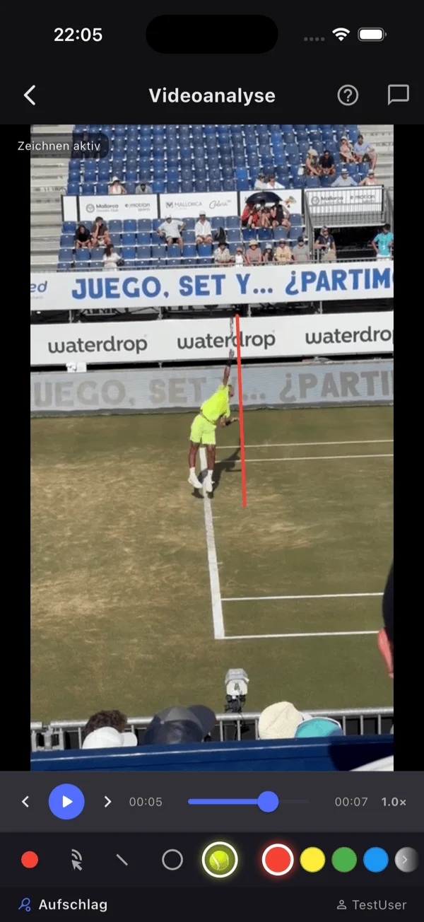 Videoanalyse in der App